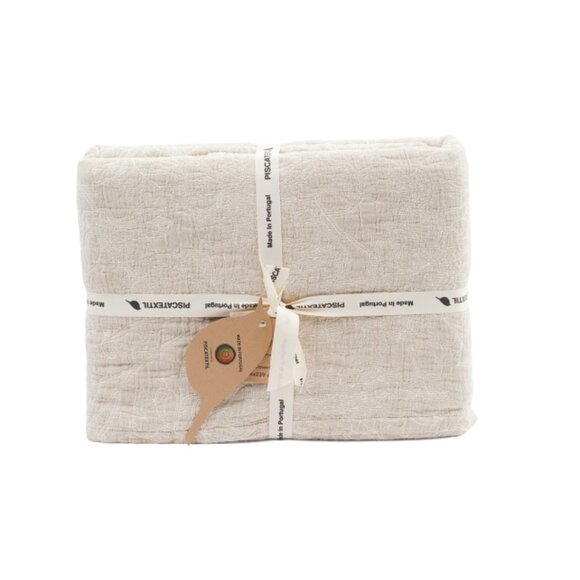 MADE IN PORTUGAL Taupe Made In Portugal Cotton Floral Blanket - Picture 1 of 1